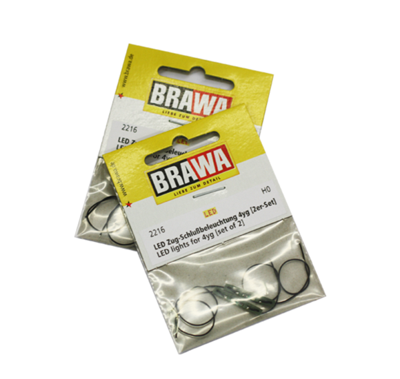 Brawa 2216, LED Zug-Schlußbeleuchtung 4yg, / H0