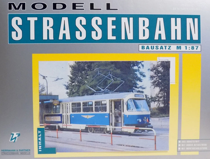 Herrmann & Partner 23051B/1, Straßenbahn TATRA T4 - Dresden, Bausatz / H0