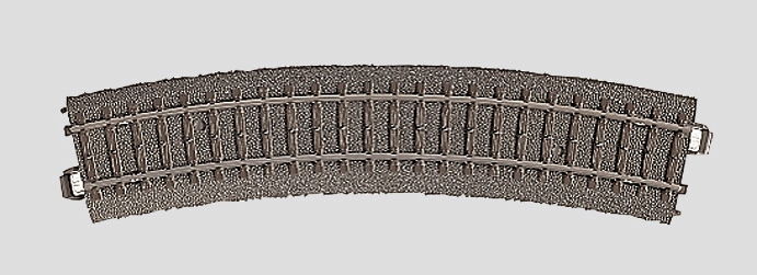 Märklin, 24224, Gebogenes Gleis, R2 = 437,5 mm / 24,3° (Weichenbogen) / H0