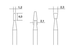 Proxxon 28752, Hartmetall-Fräsersatz, Zylinder, Kegel, Walze / -