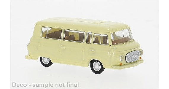 BREKINA 30043 Barkas B 1000 Bus, hellbeige / H0