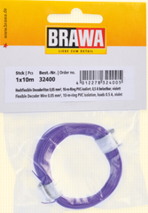 Brawa, 32400, HOCHFLEXIBLE DECODERLITZE, 0,05 MM², LILA