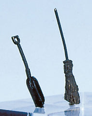 Weinert 3342, Reisig-Besen und Schaufel, Bausatz / H0