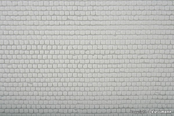 Kibri 34124, Kopfsteinpflasterplatte, L ca. 20 x B 12 cm, / H0