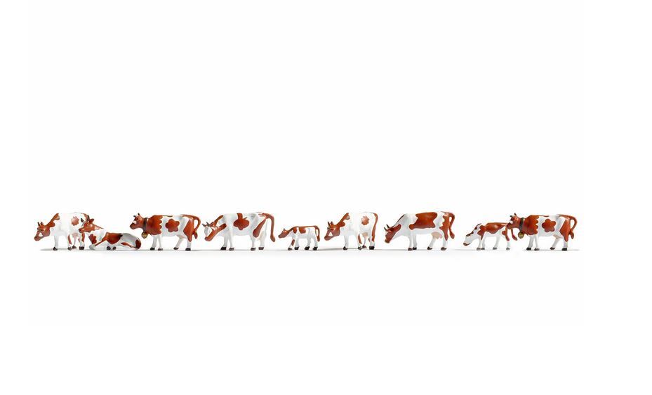 Noch 36723, Kühe, braun-weiß, Figuren / N