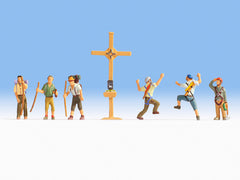 Noch 36874, Bergwanderer mit Gipfelkreuz , Figuren / N
