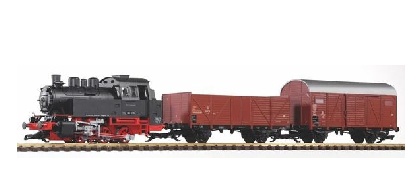 Piko 37120, Analoges Startset mit BR 80, 2 Güterwg., DB, Ep.III, mit Sound / G