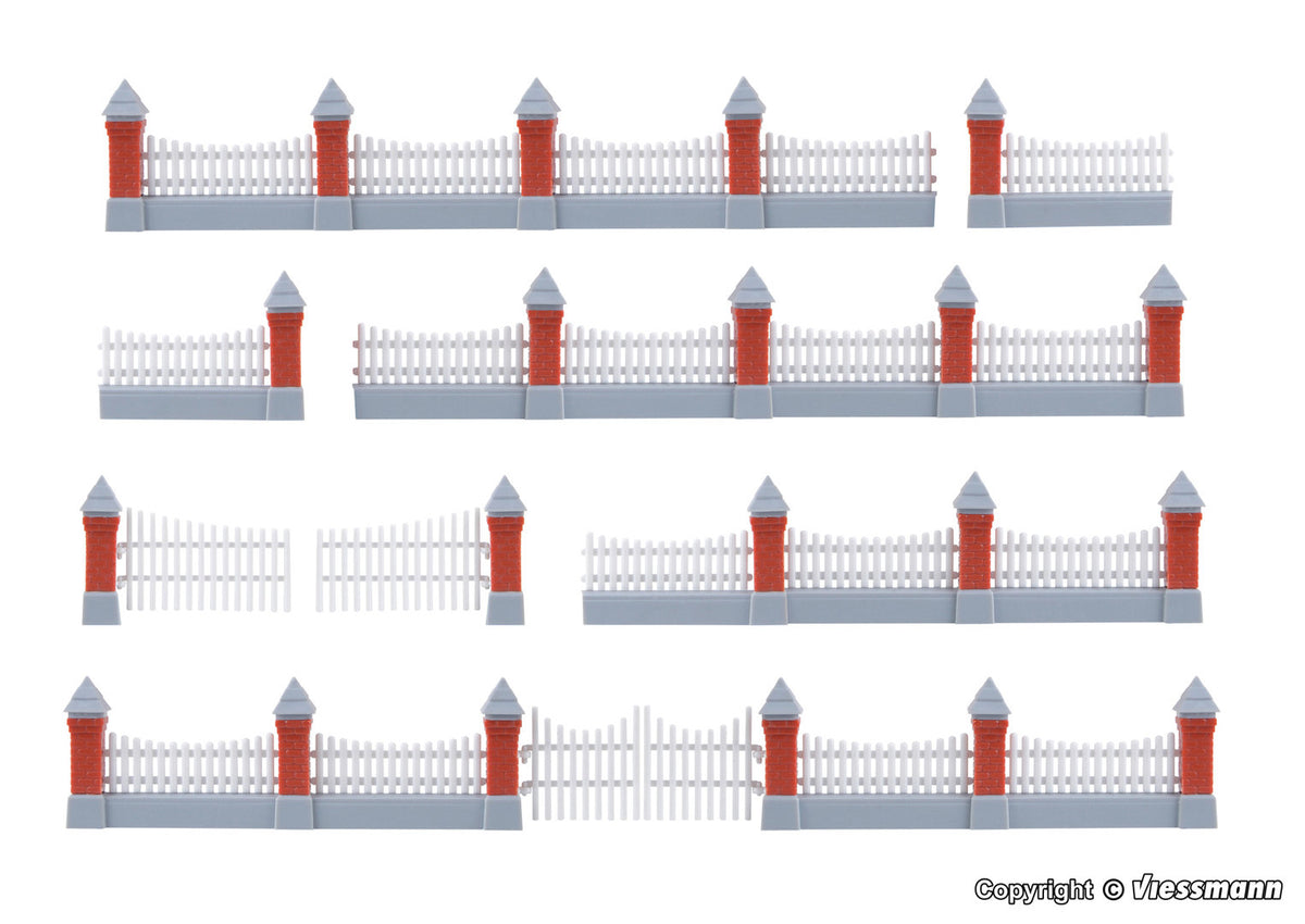 Kibri 38630, Zaun gemauert, Bausatz / H0