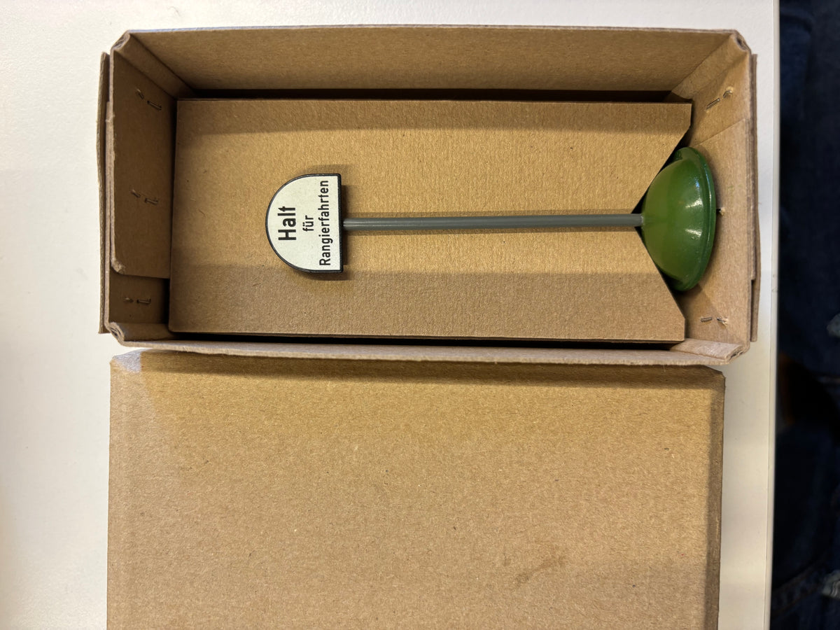 Nachbau / Replika Rangierhalttafel für Spur 0/1