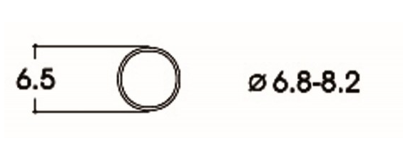 Roco, 40067, Haftreifen DC 6,8-8,2mm, 1 Stück