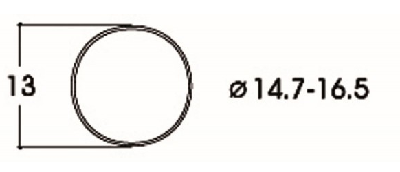 Roco, 40071, Haftreifen DC 14,7-16,5mm, 1 Stück