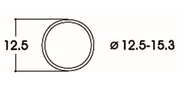 Roco, 40075, Haftreifen AC 12,5-15,3mm, 1 Stück