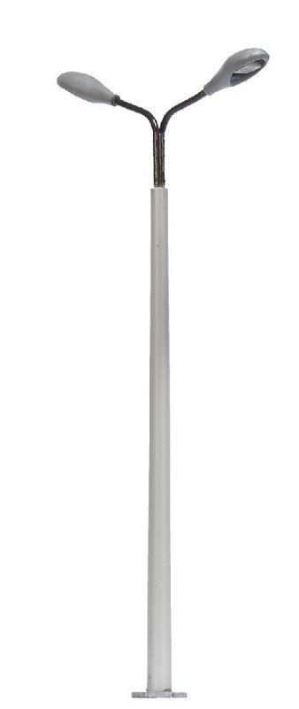 Busch, 4138, H0 Betonmast mit 2 Lampen, H: 90 mm, silber