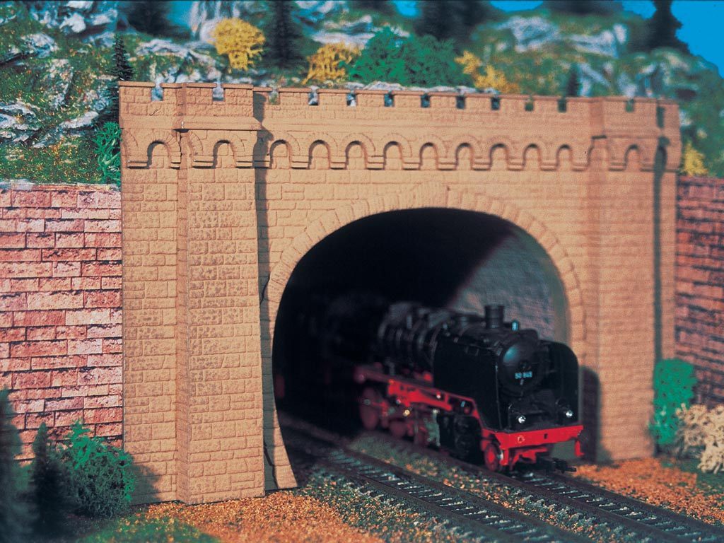 Vollmer 42506, Tunnelportal Moseltal, zweigleisig, 2 Stück / H0