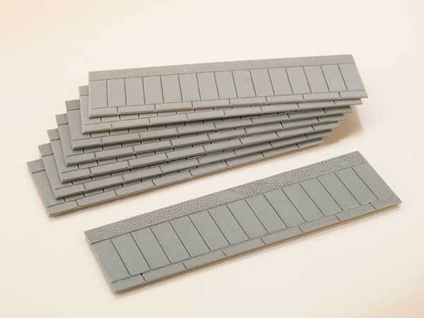 Auhagen 42552, Fußsteige gerade, Bausatz / H0 - TT