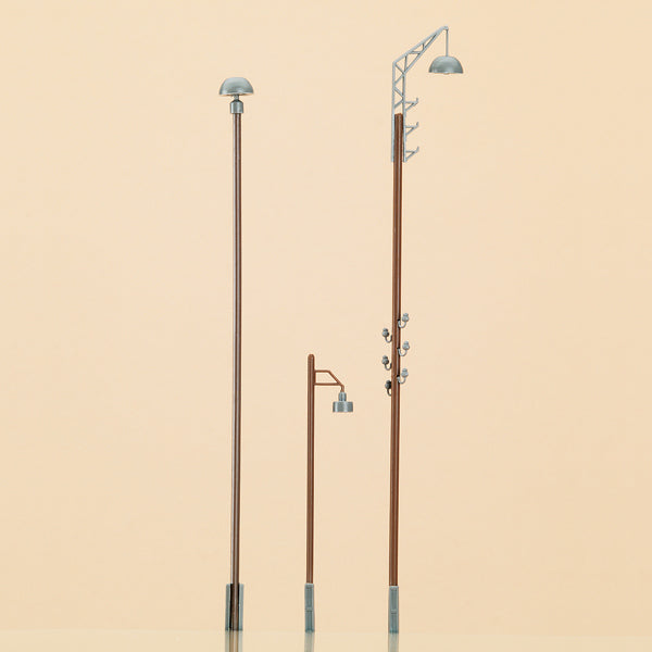 Auhagen 42554, Pilz- Ausleger- und Straßenlampenattrappen, Bausatz / H0 - TT