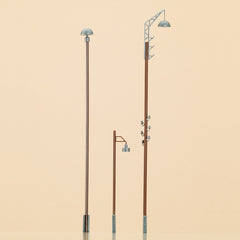 Auhagen 42554, Pilz- Ausleger- und Straßenlampenattrappen, Bausatz / H0 - TT