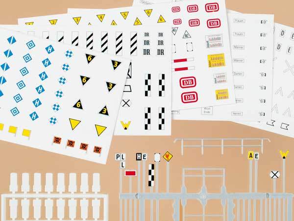 Auhagen 42602, Eisenbahn – Signaltafeln & Schilder, Bausatz / H0 - TT