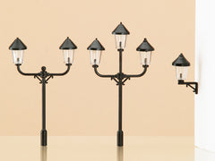 Auhagen 42631, Park- und Wandlaternenattrappen, Bausatz / H0 - TT