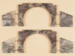 Auhagen 43617,  Tunnelportale zweigleisig – Bausatz, 2 Stück / TT