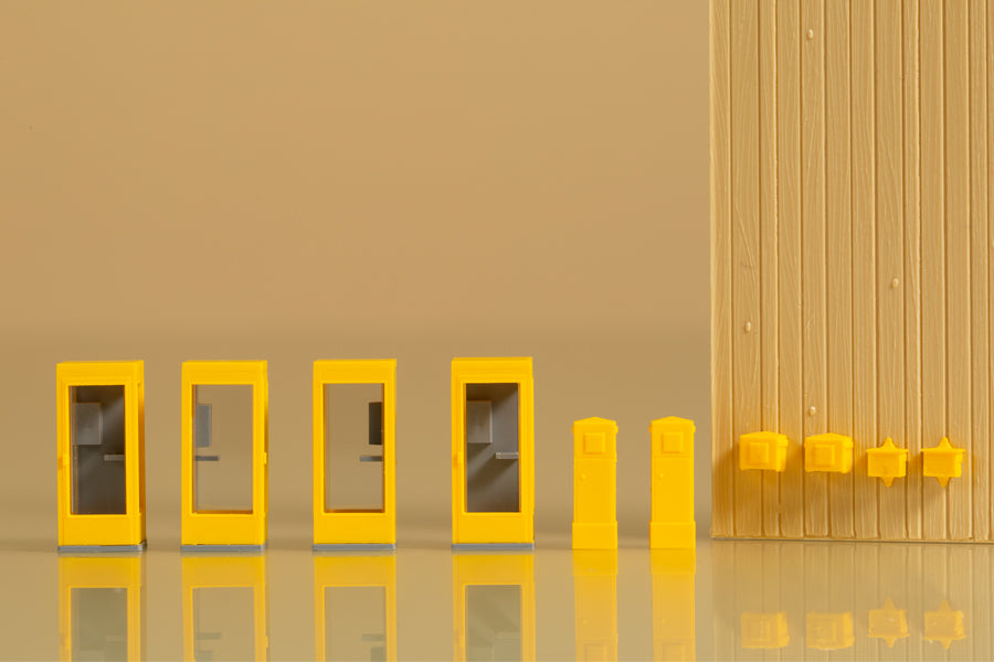 Auhagen 43667, Telefonzellen und Briefkästen, Bausatz / TT