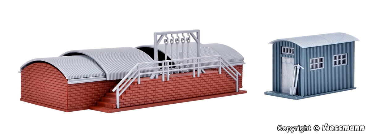 Vollmer  45771, Besandungsbunker mit Wellblechhütte, Bausatz / H0