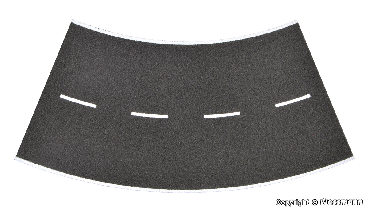 Vollmer 48266, Straßenplatte Asphalt, 45°-Kurve, Radius 15 cm, / H0