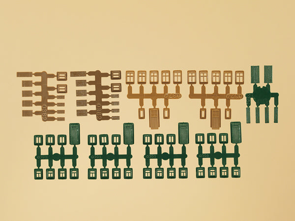 Auhagen 48653, Fenster und Türen für Wohngebäude, Bausatz / N