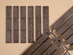 Auhagen 48655, 24 Laufbohlen, 12 Abdeckungen / H0-TT