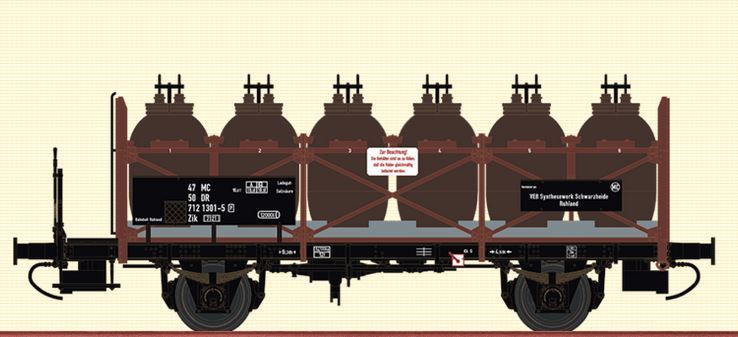 Brawa, 49314, Säuretopfwagen Zik [7121] „VEB Ruhland”, DR, Ep IV