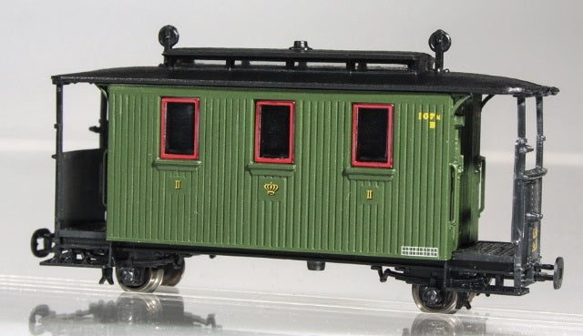 Pmt 5-2210, Personenwagen 107k, K. Sächs. Sts. E. B., grün / H0e