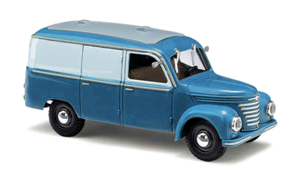 Busch 51202, Framo V901/2 Kastenwagen, blau – grau, / H0