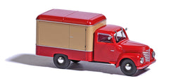 Busch 52002, Framo V901/2 Kofferwagen, rot / beige