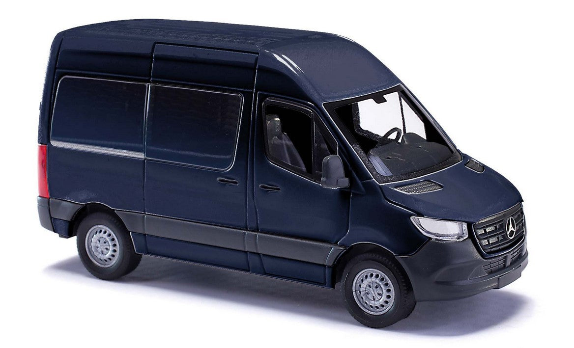 Busch 54001, MB Sprinter Hochdach Kasten, Blau / H0