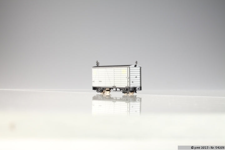 Pmt 5-4206, Güterwagen gedeckt, K. Sächs. Sts. E. B., grau, kurz / H0e