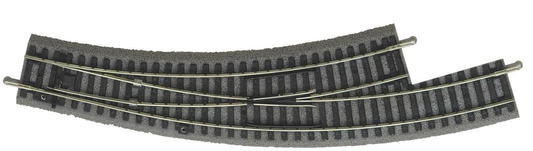 Piko, 55422, Bogenweiche mit Bettung, links BWL, / H0