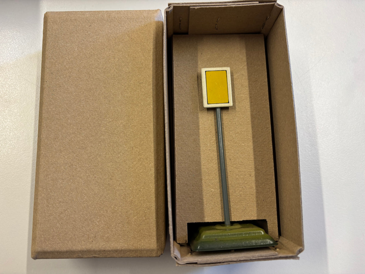 Nachbau / Replika gelbe Tafel für Spur 0/1