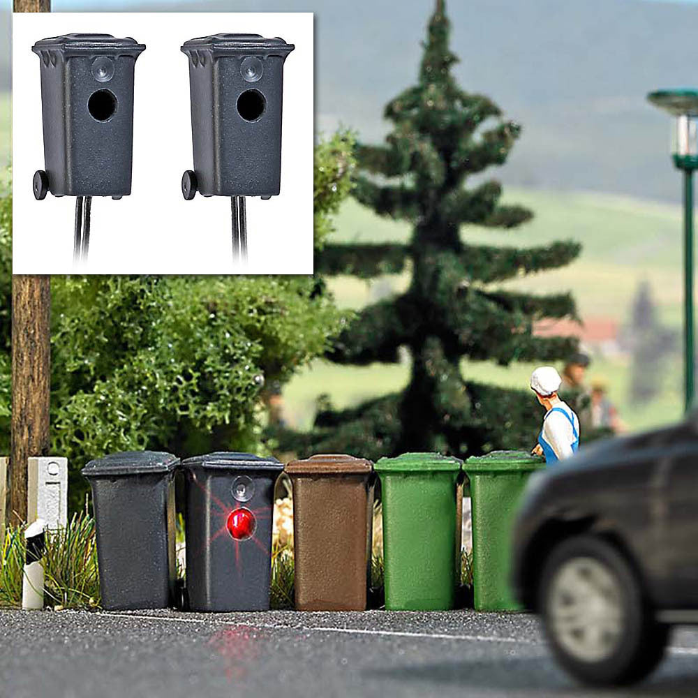 Busch 5633, Zwei Mülltonnenblitzer, / H0