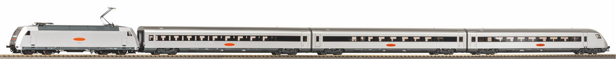 Piko 58151, Zugset mit BR 101 und Personenwagen 'Metropolitan', DBAG, Ep.V, DC-Sound / H0