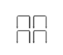 Piko ET59420-24, Fronthandstangen re + li, schwarz, BR 106 H0