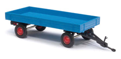 Busch 59947, Landwirtschaftlicher Anhänger - blau / H0