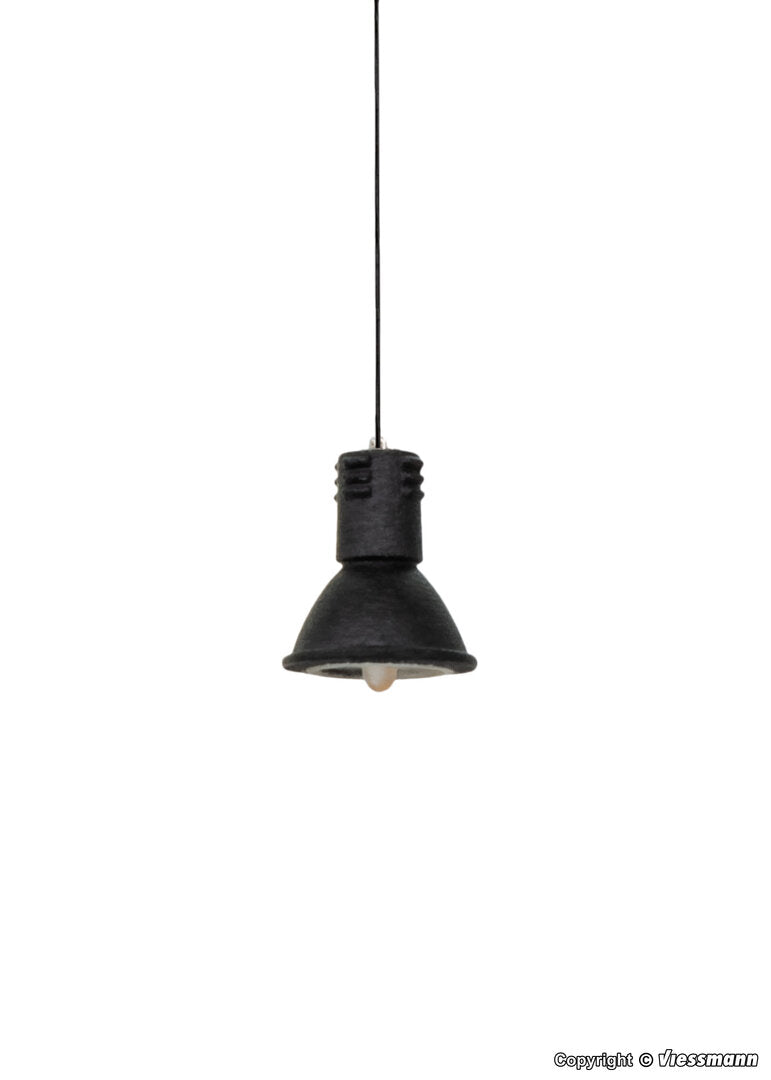 Viessmann 6086, Hängende Industrieleuchte, LED warmweiß / H0