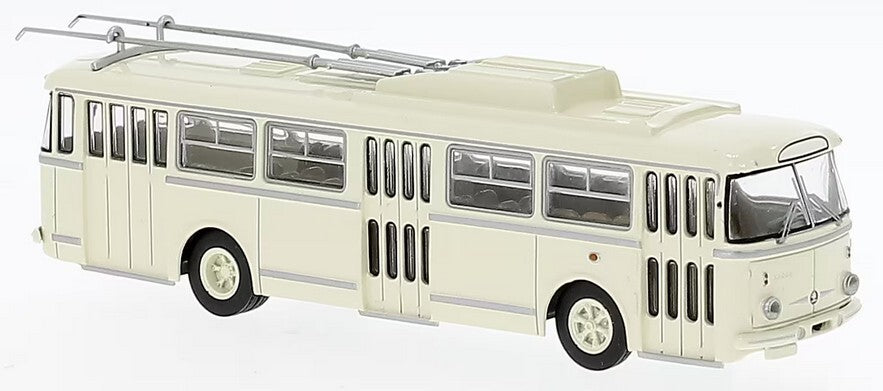 Brekina 61350, Skoda Tr9 Obus, hellelfenbein, 1962 / H0