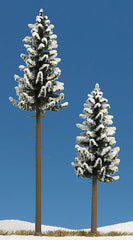 Busch 6153, 2 verschneite Hochstammfichten / H0