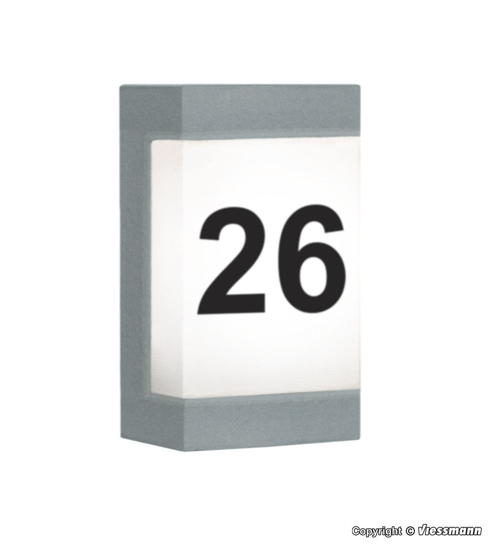 Viessmann 6165, Hausnummer mit LED-Beleuchtung / H0