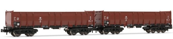 Arnold, HN6275, 2er Set, offene Güterwagen, DR, Ep.III, Eals