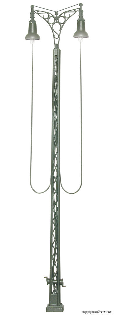 Viessmann 6390, Gittermastleuchte zweiflammig / H0