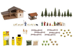 Noch 65591, Bastel-Adventskalender “Weihnachts-Krippe" , Bausatz / H0