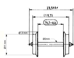 Fleischmann, 6562, Speichen-Tauschradsatz für Wechselstrom