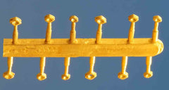 MMC 670013 Flansch oval 0,6; 0,7; 0,8mm Durchmesser, jeweils 4 Stück / H0